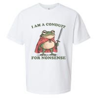 I Am A Conduit For Nonsense Funny Frog Sueded Cloud Jersey T-Shirt