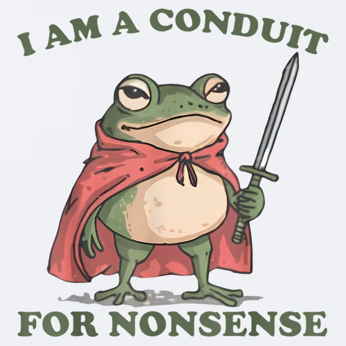 I Am A Conduit For Nonsense Funny Frog Sueded Cloud Jersey T-Shirt