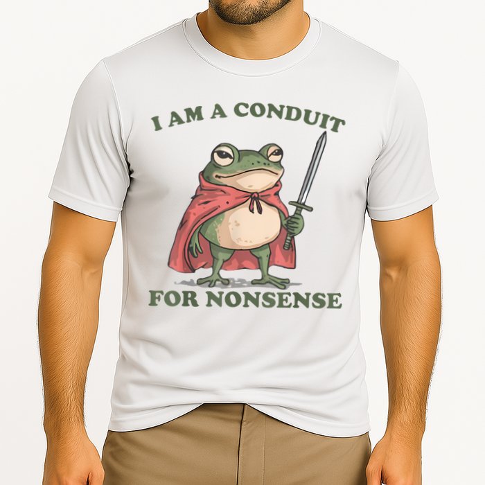 I Am A Conduit For Nonsense Funny Frog Performance Shirt