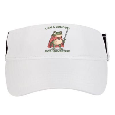 I Am A Conduit For Nonsense Funny Frog Adult Drive Performance Visor