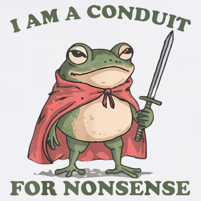 I Am A Conduit For Nonsense Funny Frog Bucket Hat