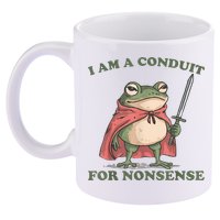 I Am A Conduit For Nonsense Funny Frog 11oz C Handle Ceramic Mug