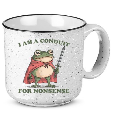I Am A Conduit For Nonsense Funny Frog 15oz Campfire Ceramic Mug