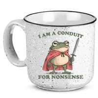 I Am A Conduit For Nonsense Funny Frog 15oz Campfire Ceramic Mug