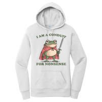 I Am A Conduit For Nonsense Funny Frog Women's Pullover Hoodie