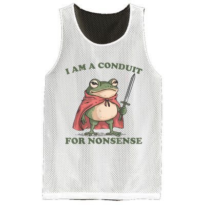I Am A Conduit For Nonsense Funny Frog Mesh Reversible Basketball Jersey Tank
