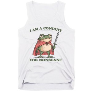 I Am A Conduit For Nonsense Funny Frog Tank Top