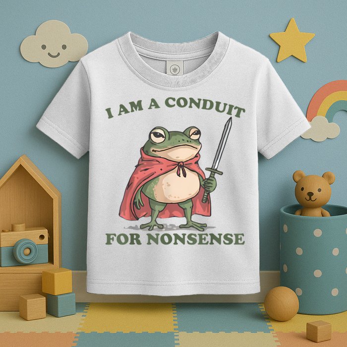 I Am A Conduit For Nonsense Funny Frog Toddler T-Shirt