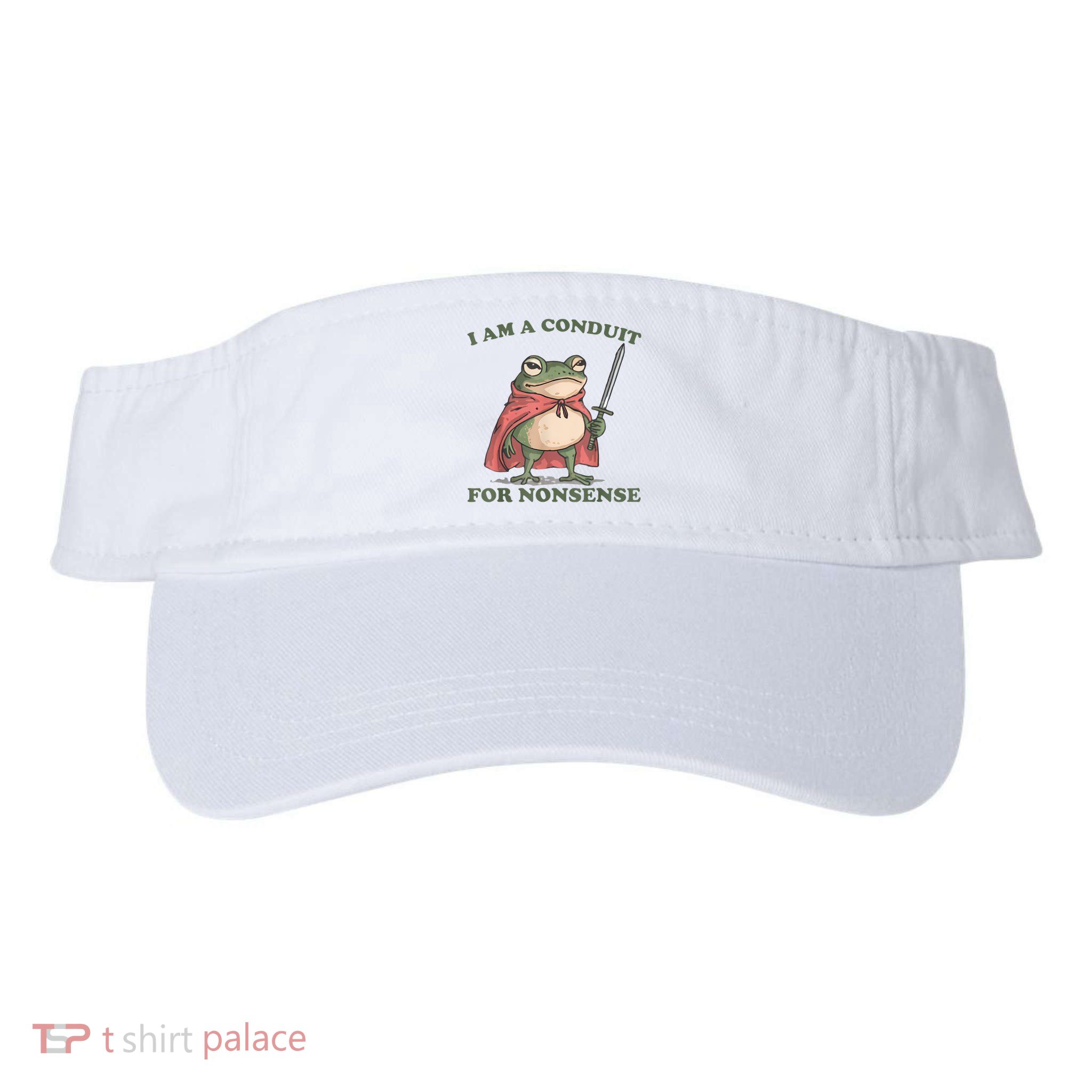I Am A Conduit For Nonsense Funny Frog Visor