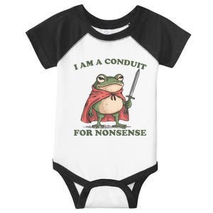 I Am A Conduit For Nonsense Funny Frog Infant Baby Jersey Bodysuit