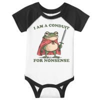 I Am A Conduit For Nonsense Funny Frog Infant Baby Jersey Bodysuit