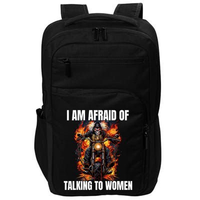I Am Afraid Of Talking To Cringe Skeleton Impact Tech Backpack