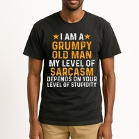 I Am A Grumpy Old Man My Level Of Sarcasm Depends On Your Tall T-Shirt