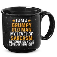 I Am A Grumpy Old Man My Level Of Sarcasm Depends On Your 15oz Campfire Ceramic Mug