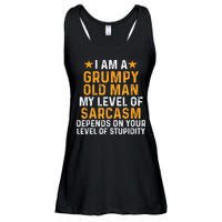 I Am A Grumpy Old Man My Level Of Sarcasm Depends On Your Ladies Essential Flowy Tank