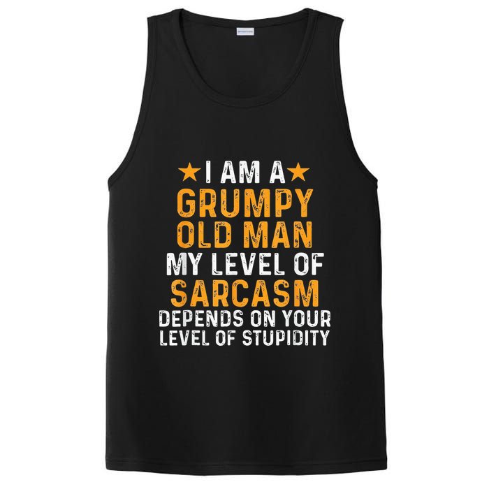 I Am A Grumpy Old Man My Level Of Sarcasm Depends On Your PosiCharge Competitor Tank