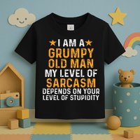 I Am A Grumpy Old Man My Level Of Sarcasm Depends On Your Toddler T-Shirt