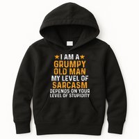 I Am A Grumpy Old Man My Level Of Sarcasm Depends On Your Kids Hoodie