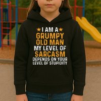 I Am A Grumpy Old Man My Level Of Sarcasm Depends On Your Kids Hoodie