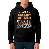 I Am A Grumpy Old Man My Level Of Sarcasm Depends On Your Kids Hoodie