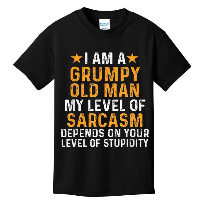I Am A Grumpy Old Man My Level Of Sarcasm Depends On Your Kids T-Shirt