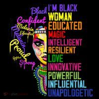 I Am A Black Woman Black Girl Magic Black History Month Afro Tall T-Shirt