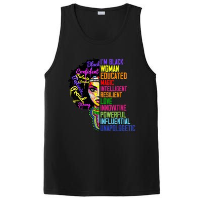 I Am A Black Woman Black Girl Magic Black History Month Afro PosiCharge Competitor Tank