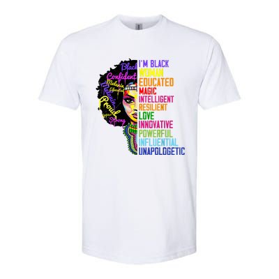 I Am A Black Woman Black Girl Magic Black History Month Afro Softstyle® CVC T-Shirt