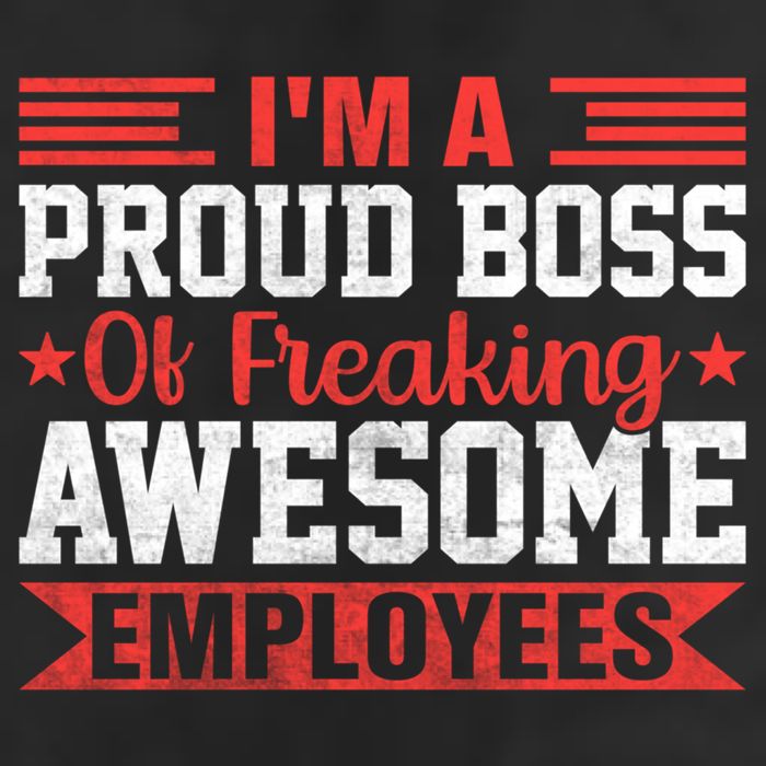 I Am A Proud Boss Of Freaking Awesome Employees Gift 7 Panel Mesh Trucker Snapback Hat