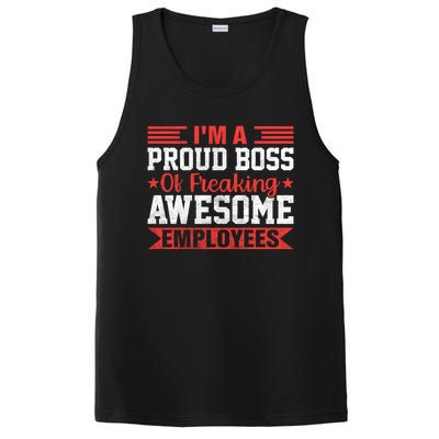 I Am A Proud Boss Of Freaking Awesome Employees Gift PosiCharge Competitor Tank