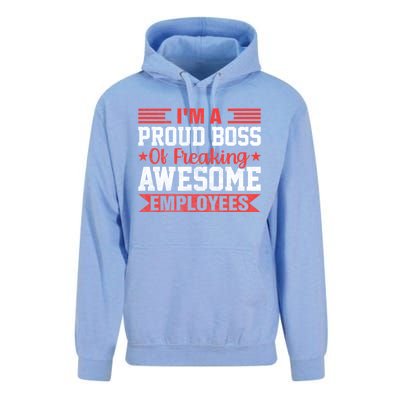 I Am A Proud Boss Of Freaking Awesome Employees Gift Unisex Surf Hoodie