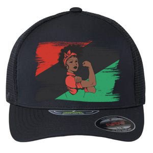 I Am Afro Black Strong Queen Gift Flexfit Unipanel Trucker Cap