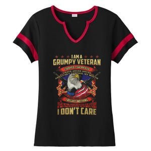 I Am A Grumpy Old Veteran I Served I Sacrificed Tee Meaningful Gift Ladies Halftime Notch Neck Tee