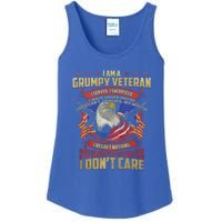 I Am A Grumpy Old Veteran I Served I Sacrificed Tee Meaningful Gift Ladies Essential Tank