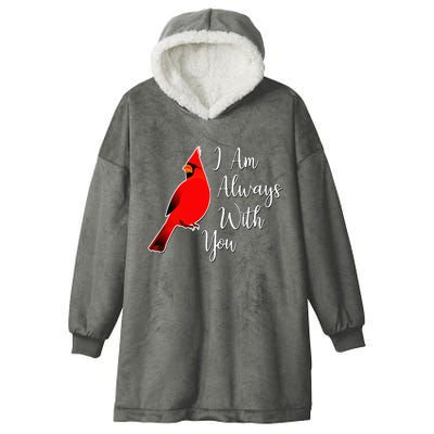 I Am Always With You Red Cardinal Hooded Wearable Blanket