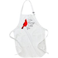 I Am Always With You Red Cardinal Full-Length Apron With Pockets