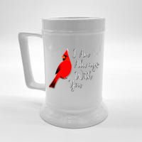 I Am Always With You Red Cardinal Beer Stein