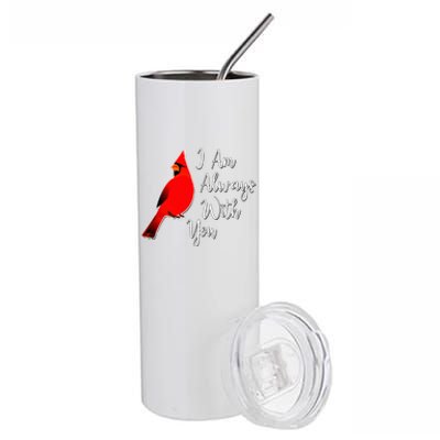 I Am Always With You Red Cardinal Stainless Steel Tumbler