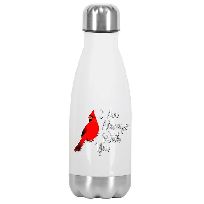 I Am Always With You Red Cardinal Stainless Steel Insulated Water Bottle