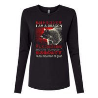 I Am A Dragon Raccoon Japanese Anime Womens Cotton Relaxed Long Sleeve T-Shirt