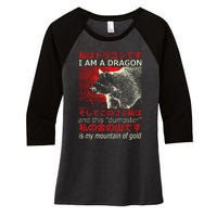 I Am A Dragon Raccoon Japanese Anime Women's Tri-Blend 3/4-Sleeve Raglan Shirt