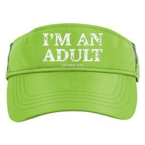 IM An Adult Technically Funny 18th Birthday Gift Adult Drive Performance Visor