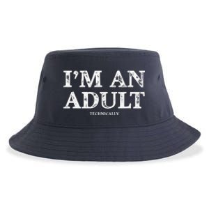 IM An Adult Technically Funny 18th Birthday Gift Sustainable Bucket Hat