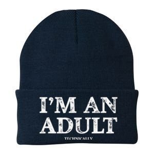 IM An Adult Technically Funny 18th Birthday Gift Knit Cap Winter Beanie