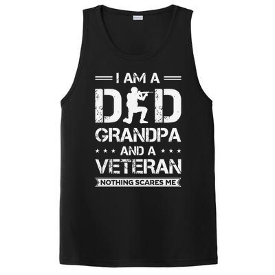 I Am A Dad Grandpa And Veteran Nothing Scares Me PosiCharge Competitor Tank