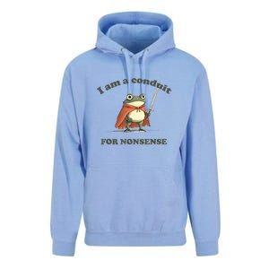 I Am A Conduit For Nonsense Funny Frog Unisex Surf Hoodie