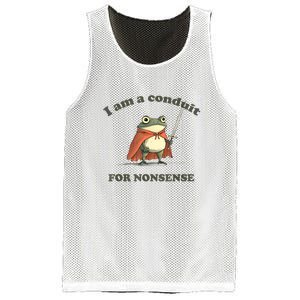 I Am A Conduit For Nonsense Funny Frog Mesh Reversible Basketball Jersey Tank