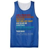 I Am A Proud Boss Of Freaking Awesome Employees Vintage Cute Gift Mesh Reversible Basketball Jersey Tank