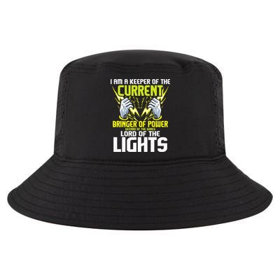 I Am A Keeper Of The Current Lineman Electrician Repair Cool Comfort Performance Bucket Hat
