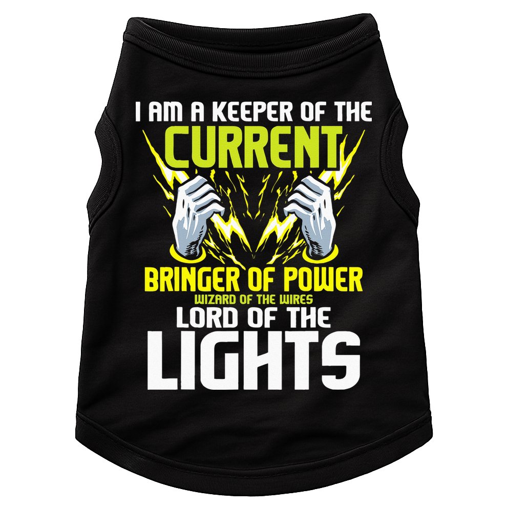 I Am A Keeper Of The Current Lineman Electrician Repair Doggie Tank